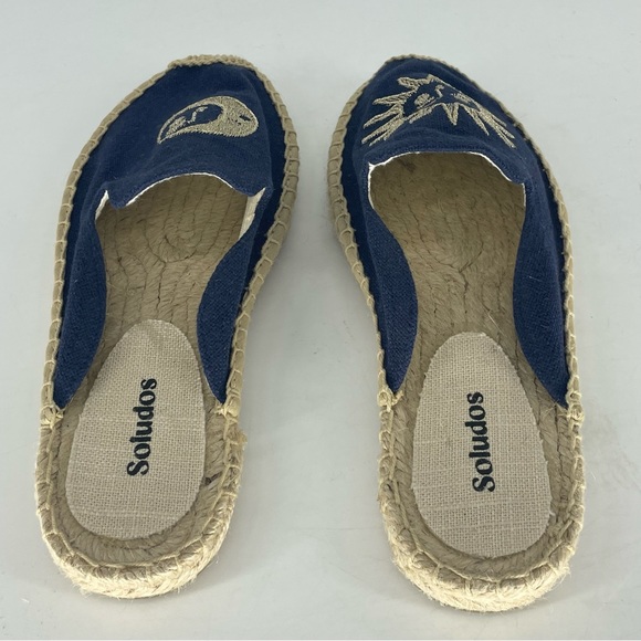SOLUDOS NEW DAY AND NIGHT ESPADRILLE MULE SNEAKER ESPADRILLES MIDNIGHT CANVAS - Picture 3 of 7